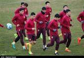 تمرین تیم ملی فوتبال چین پیش از دیدار برابر ایران