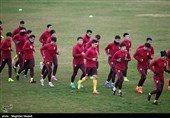 تمرین تیم ملی فوتبال چین پیش از دیدار برابر ایران