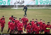 تمرین تیم ملی فوتبال چین پیش از دیدار برابر ایران