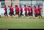 تمرین تیم ملی فوتبال چین پیش از دیدار برابر ایران