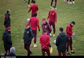 تمرین تیم ملی فوتبال چین پیش از دیدار برابر ایران