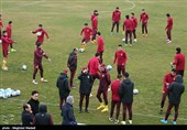 تمرین تیم ملی فوتبال چین پیش از دیدار برابر ایران