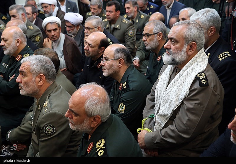 دیدار فرماندهان ارشد نیروهای مسلح با فرمانده کل قوا