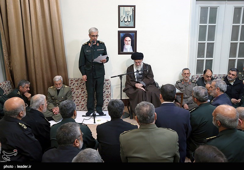 دیدار فرماندهان ارشد نیروهای مسلح با فرمانده کل قوا