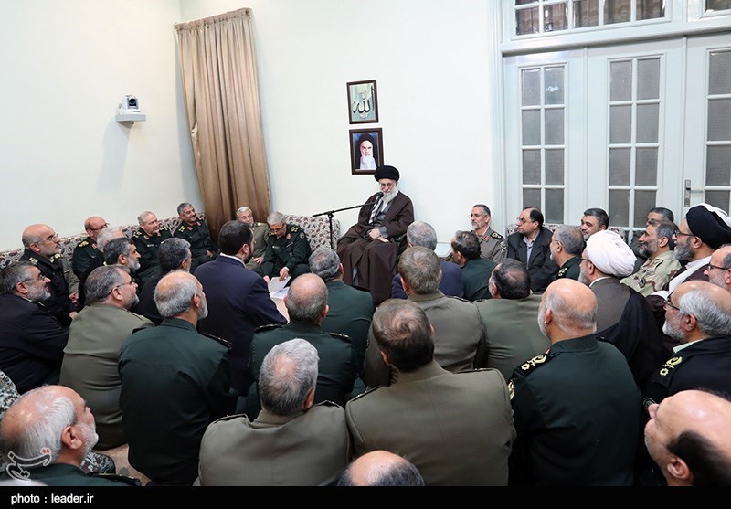 دیدار فرماندهان ارشد نیروهای مسلح با فرمانده کل قوا