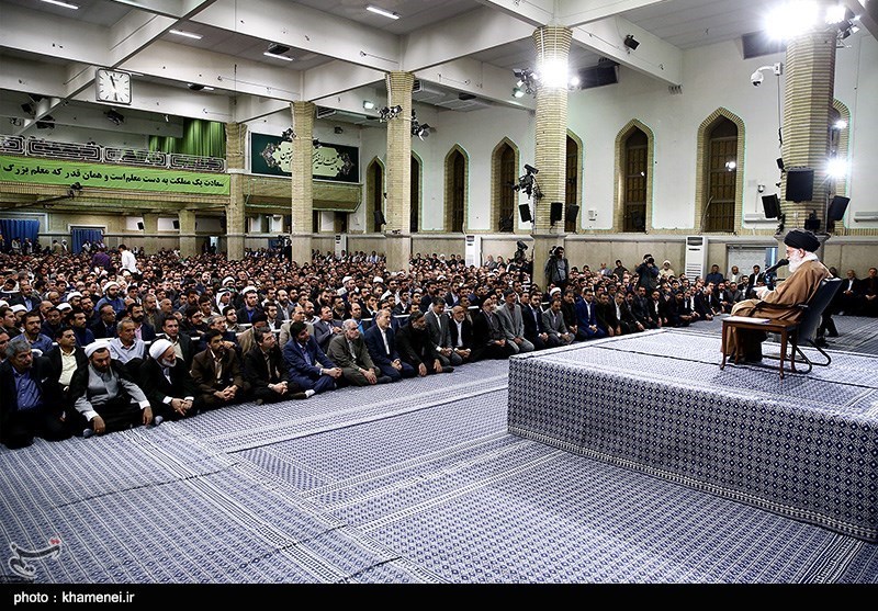 دیدار معلمان و فرهنگیان با مقام معظم رهبری