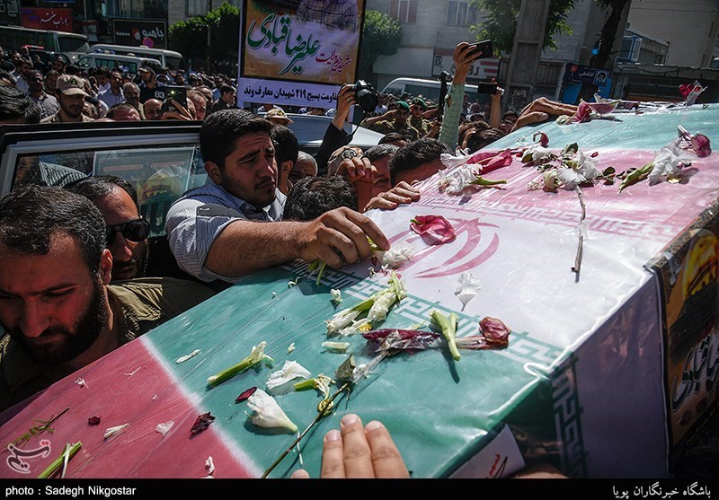 پیکر شهید مدافع حرم علیرضا قبادی