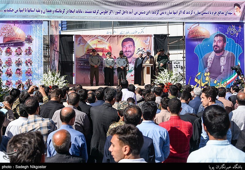 پیکر شهید مدافع حرم علیرضا قبادی