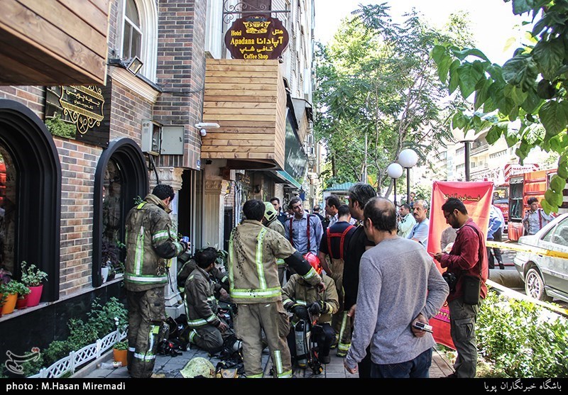 آتش‌سوزی در هتل آپادانای تهران