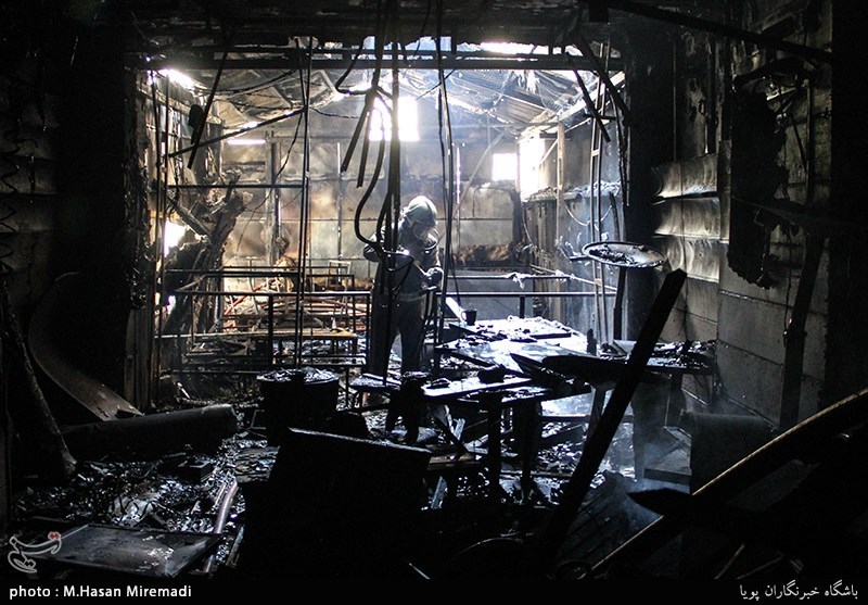 آتش‌سوزی در هتل آپادانای تهران