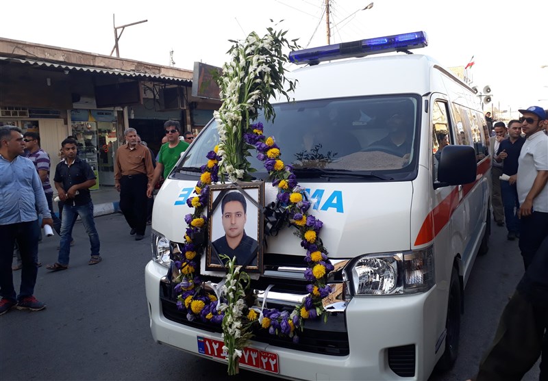 تشییع شهید سید رضا ثابتی در آبادان 