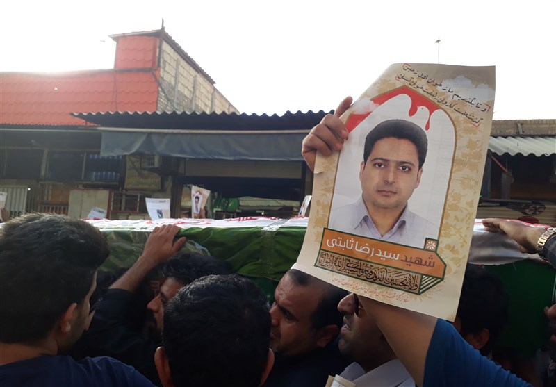 تشییع شهید سید رضا ثابتی در آبادان 