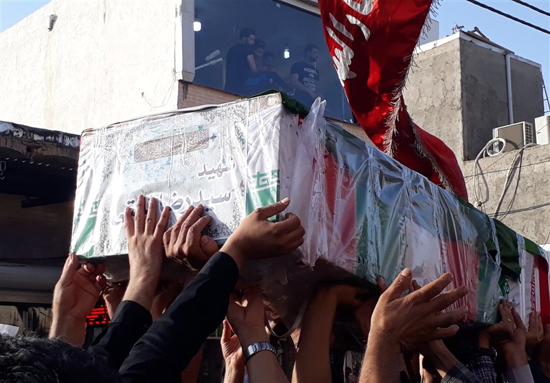 تشییع شهید سید رضا ثابتی در آبادان 