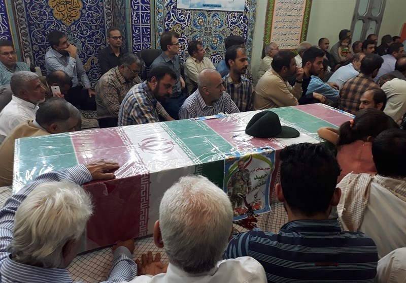 وداع با شهید مدافع حرم حمید قنادپور در اهواز