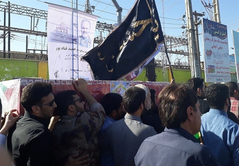 تشییع پیکر پاک شهید حمید قنادپور در اهواز
