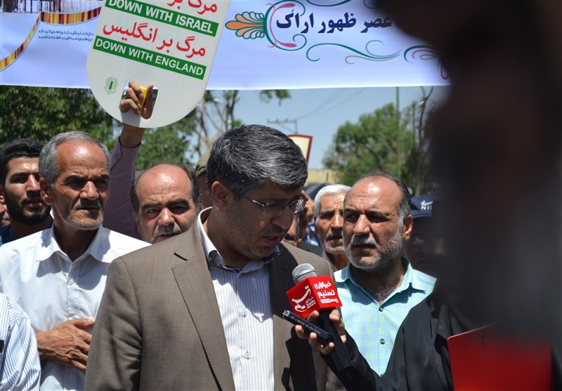 نماینده مردم اراک، خنداب و کمیجان در مجلس در راهپیمایی روز جهانی قدس در اراک