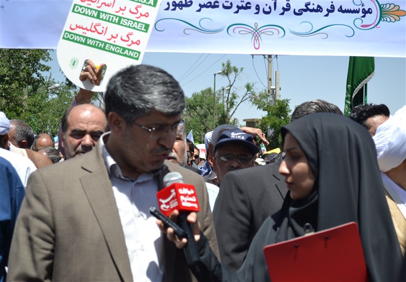 نماینده مردم اراک، خنداب و کمیجان در مجلس در راهپیمایی روز جهانی قدس در اراک