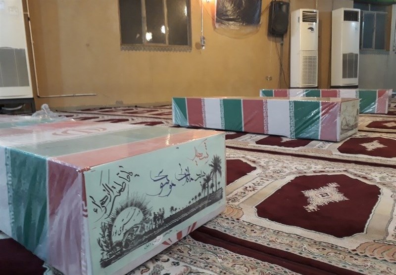 بازگشت پیکر مطهر 4 شهید دفاع مقدس به خوزستان