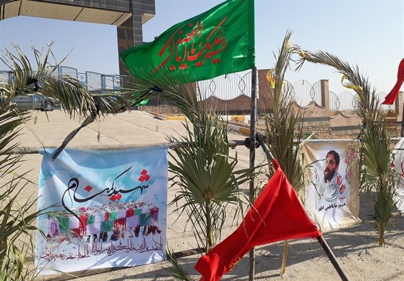 وداع دانشجویان و اساتید دانشگاه باغملک با شهدای گمنام 