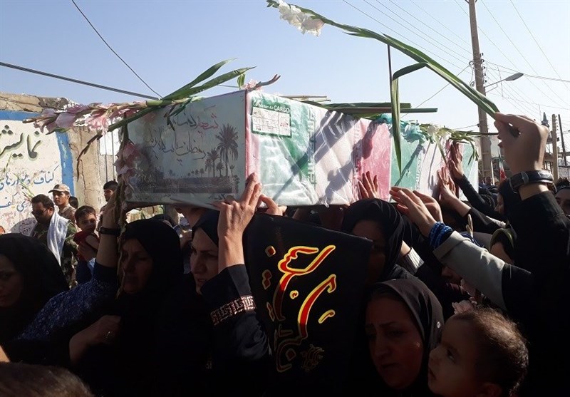  	تشییع 3 شهید گمنام در ابوالعباس باغملک 