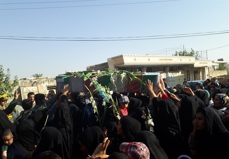  	تشییع 3 شهید گمنام در ابوالعباس باغملک 