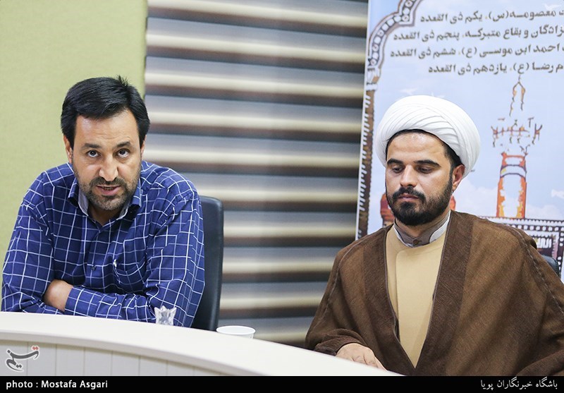 حجت الاسلام سعید آخوندی رییس اداره فرهنگی و انتشارات سازمان اوقاف و سعید بهرامی نماینده سازمان بسیج در ستاد داهه کرامت