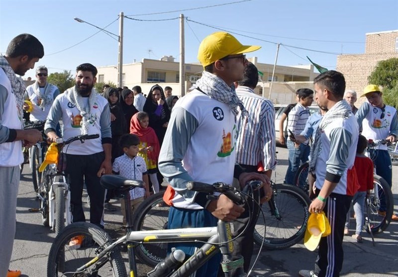 اعزام کاروان دوچرخه‌سواری فدائیان ولایت بهاباد به مشهد مقدس 