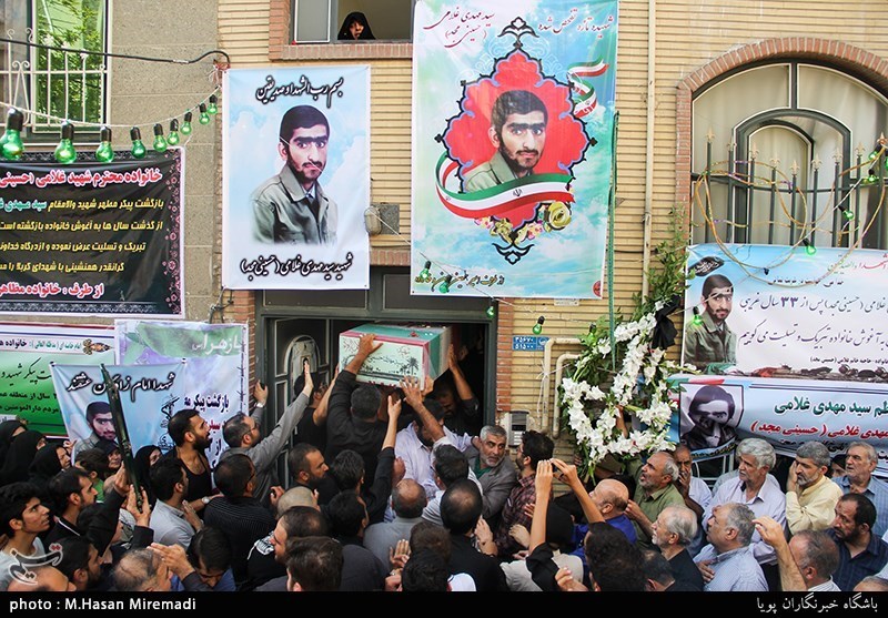 تشییع پیکر شهید تازه تفحص شده مهدی غلامی