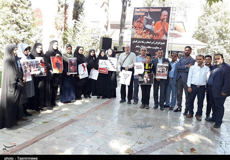 تجمع اعتراض‌آمیز اصحاب رسانه گلستان به کشتار مسلمانان میانمار