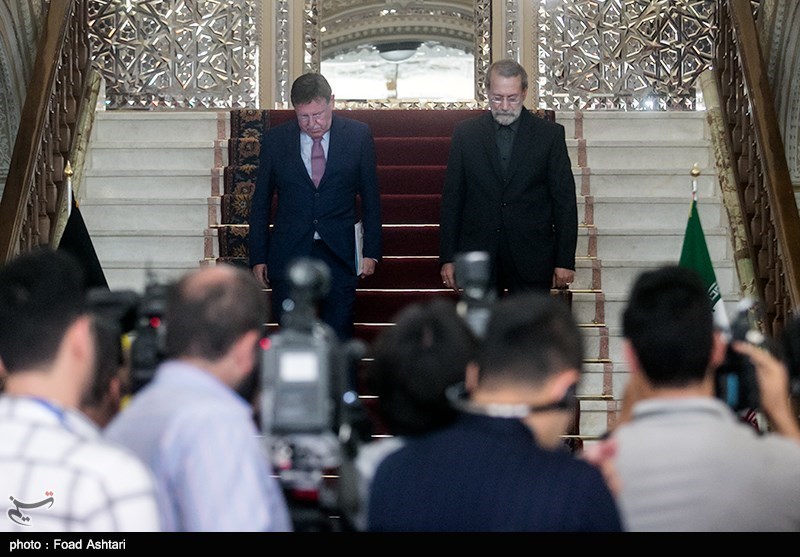 کنفرانس خبری روسای مجلس ایران و بلژیک