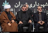 عباسعلی کدخدایی سخنگوی شورای نگهبان و محسن رضایی دبیر مجمع تشخیص مصلحت نظام در مراسم تشییع پیکر مطهر شهید محسن حججی - میدان امام حسین(ع) تهران