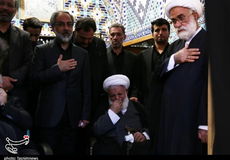 آیت الله ناصری در آیین سنتی نخل برداری تفت