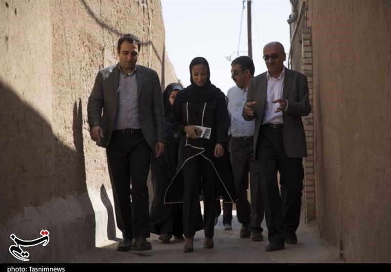 بازدید استرکیش لاروش رئیس دفتر منطقه‌ای یونسکو در ایران از بافت تاریخی یزد