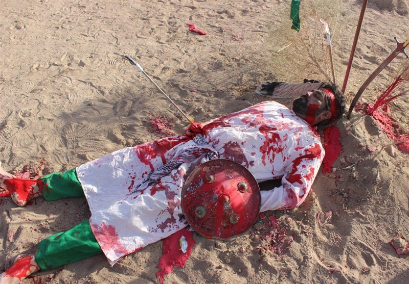 شبه خاکسپاری شهدای کربلا در نوش آباد