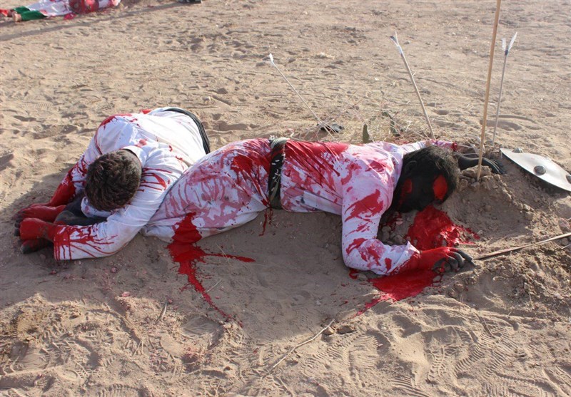 شبه خاکسپاری شهدای کربلا در نوش آباد