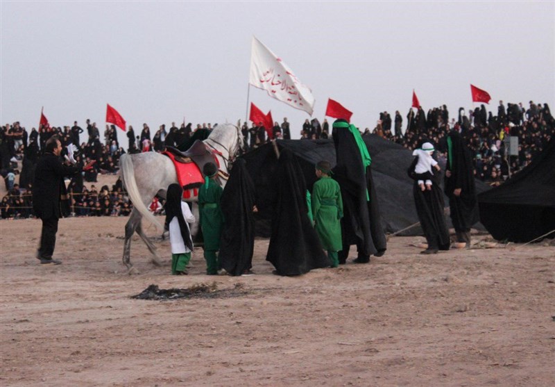 شبه خاکسپاری شهدای کربلا در نوش آباد