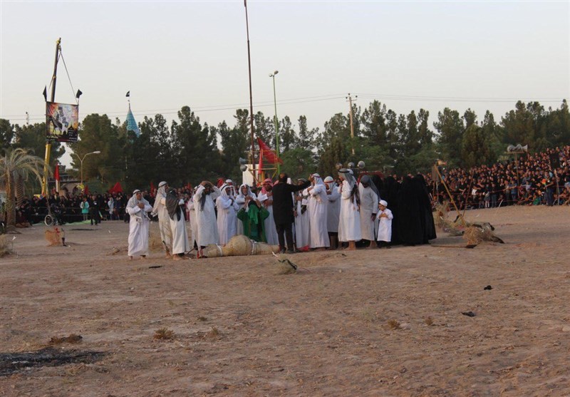 شبه خاکسپاری شهدای کربلا در نوش آباد