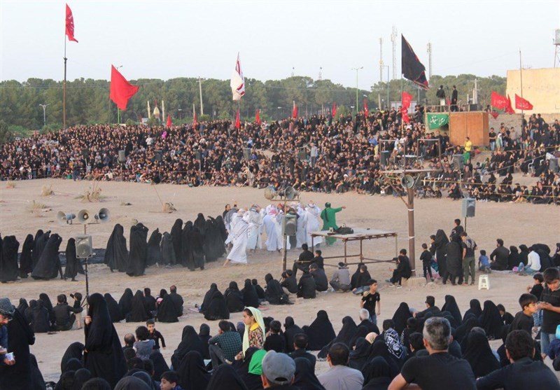 شبه خاکسپاری شهدای کربلا در نوش آباد