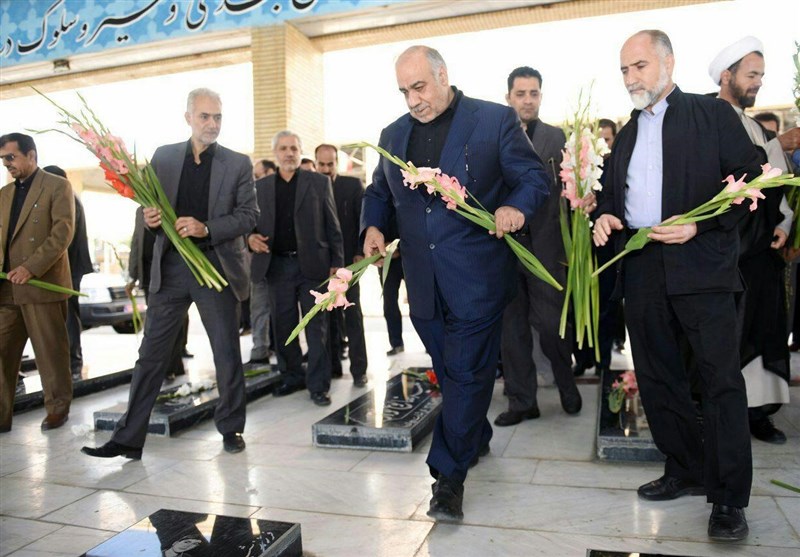 استاندار کرمانشاه در گلزار شهدا
