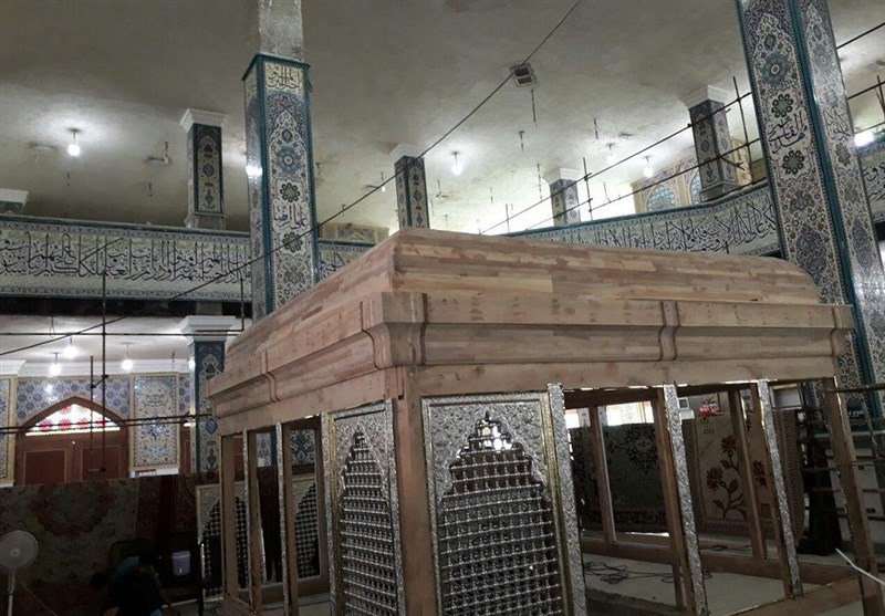 نصب ضریح جدید حرم علی بن مهزیار اهوازی