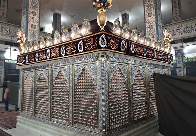 نصب ضریح جدید حرم علی بن مهزیار اهوازی