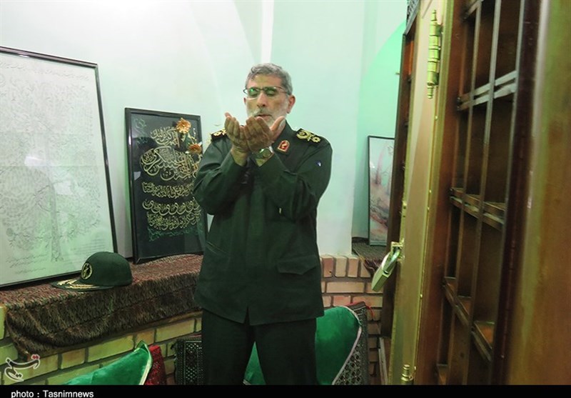 سردار قاآنی در  بزرگداشت شهید مدافع حرم دامغان