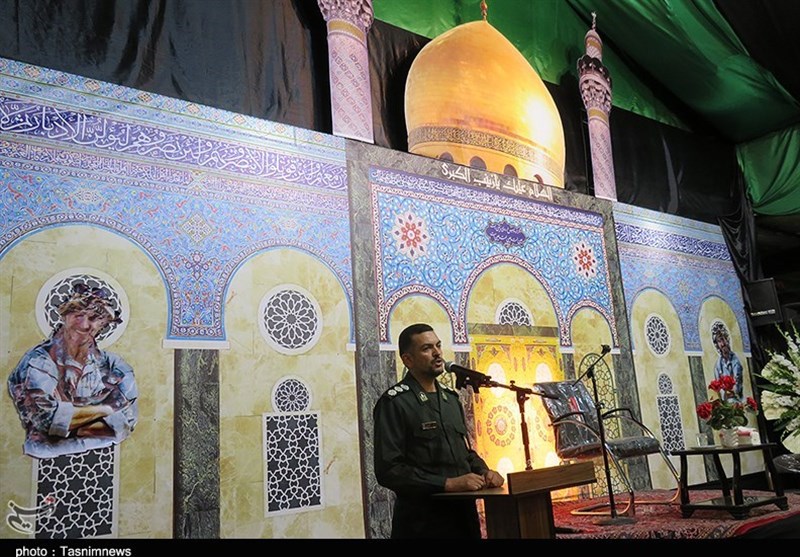 سردار قاآنی در  بزرگداشت شهید مدافع حرم دامغان