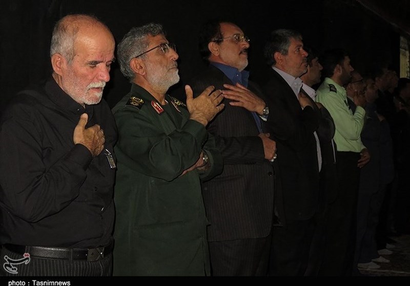 سردار قاآنی در  بزرگداشت شهید مدافع حرم دامغان