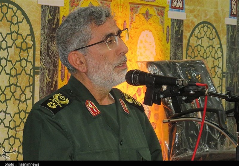 سردار قاآنی در  بزرگداشت شهید مدافع حرم دامغان