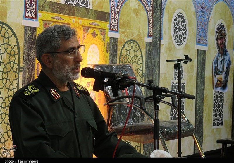 سردار قاآنی در  بزرگداشت شهید مدافع حرم دامغان