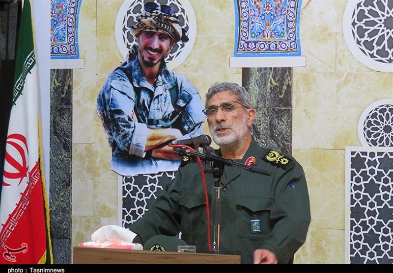 سردار قاآنی در  بزرگداشت شهید مدافع حرم دامغان