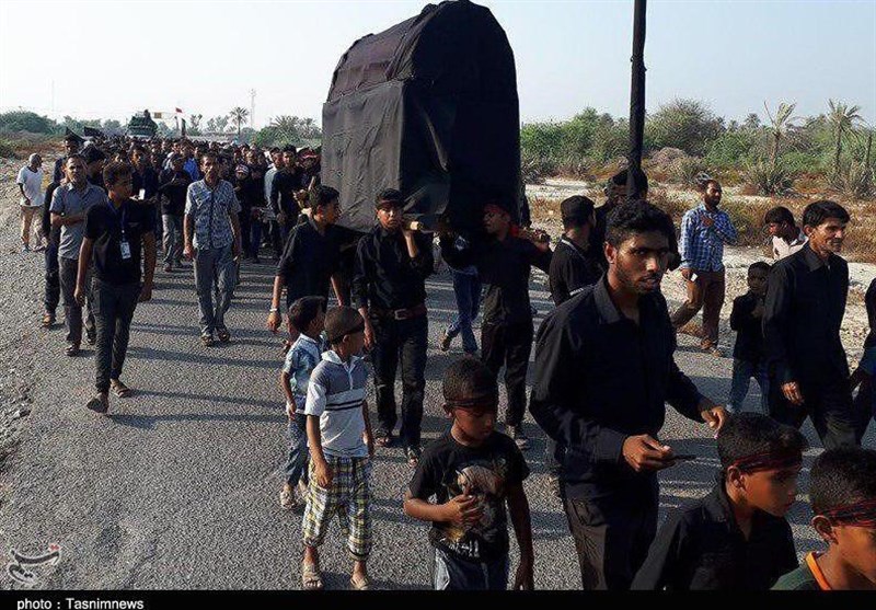 مراسم انتقال فرش سید الشهدا ع میناب