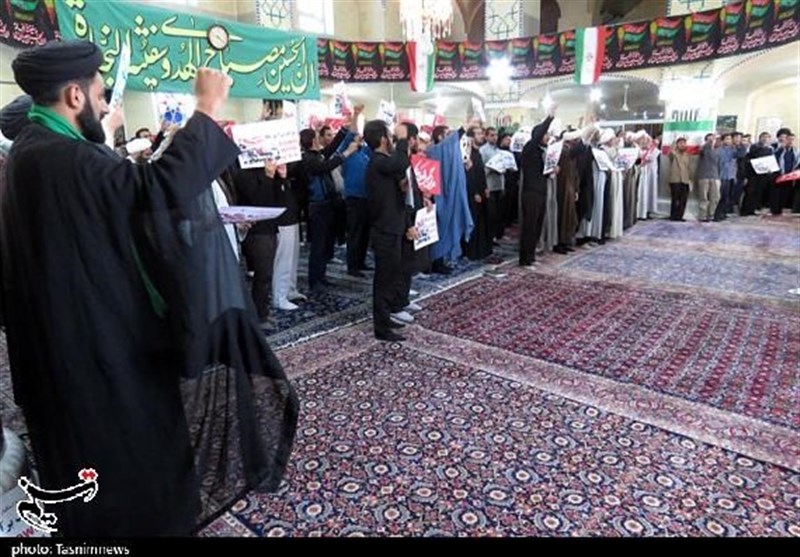 محکومیت یاوه‌گویی‌های ترامپ در یزد توسط طلاب و روحانیون