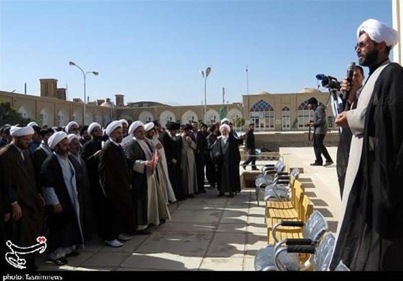 محکومیت یاوه‌گویی‌های ترامپ در یزد توسط طلاب و روحانیون